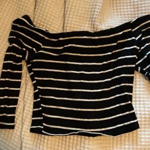 Black And White Crop Top